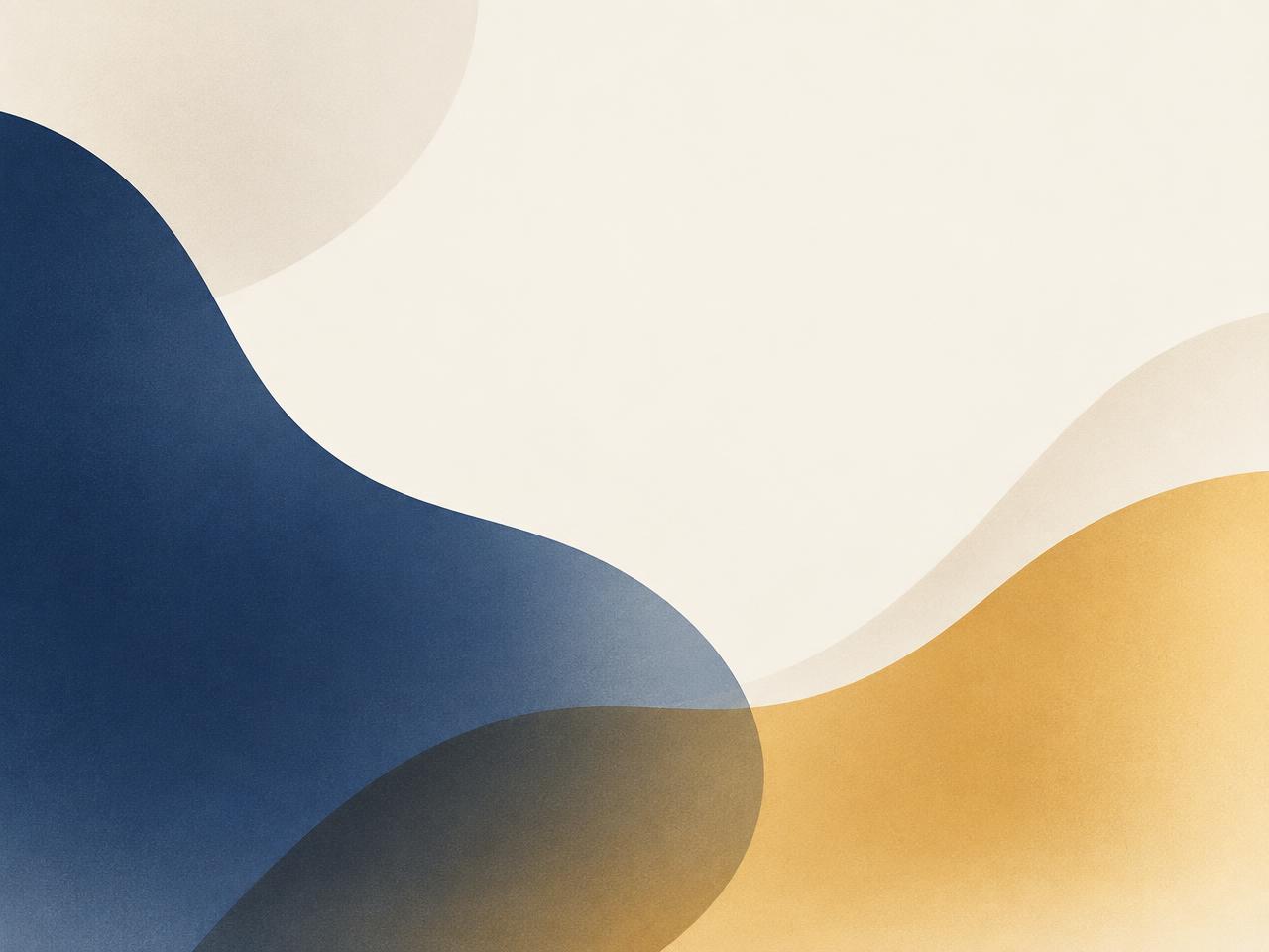 Abstract navy and gold gradient shapes representing calm, clinical care